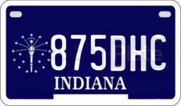 875DHC license plate in Indiana