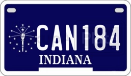 CAN184 license plate in Indiana