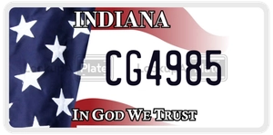 CG4985 license plate in Indiana