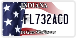 FL732ACD  license plate in IN