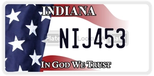 NIJ453 license plate in Indiana
