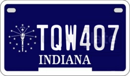 TQW407 license plate in Indiana