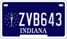 ZVB643 license plate in Indiana