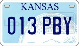013PBY license plate in Kansas