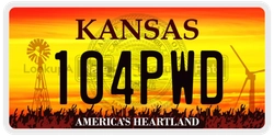 104PWD  license plate in KS