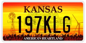 197KLG license plate in Kansas