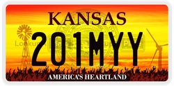 201MYY  license plate in KS