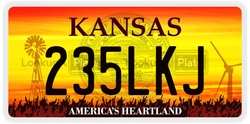 235LKJ  license plate in KS