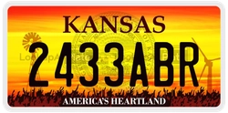 2433ABR  license plate in KS