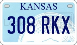 308RKX license plate in Kansas