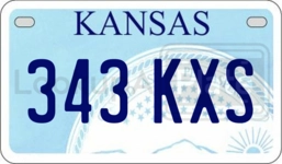 343KXS license plate in Kansas