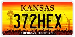 372HEX  license plate in KS