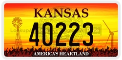 40223  license plate in KS
