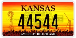 44544  license plate in KS
