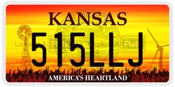 515LLJ  license plate in KS