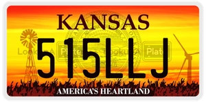 515LLJ license plate in Kansas