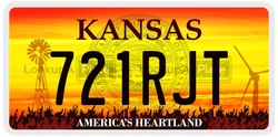 721RJT  license plate in KS