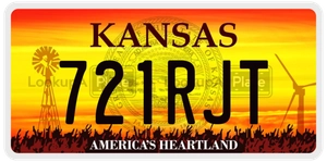721RJT license plate in Kansas