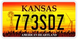 773SDZ  license plate in KS