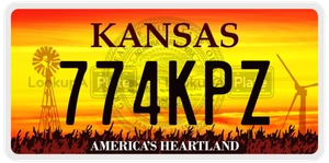 774KPZ license plate in Kansas