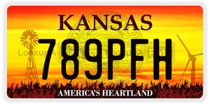 789PFH license plate in Kansas