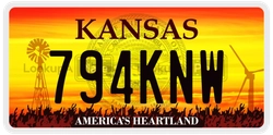794KNW  license plate in KS
