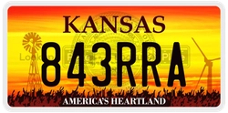 843RRA  license plate in KS