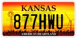 877HWU  license plate in KS