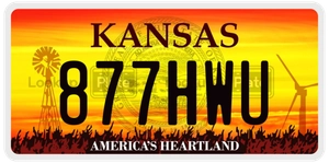877HWU license plate in Kansas
