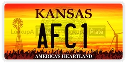 AFC1  license plate in KS