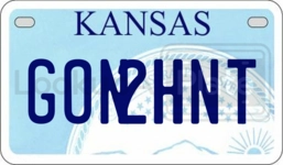 GON2HNT license plate in Kansas