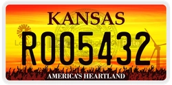 R005432  license plate in KS