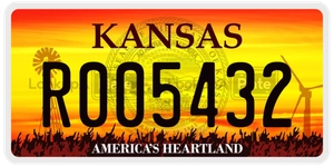 R005432 license plate in Kansas