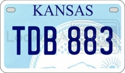 TDB883 license plate in Kansas