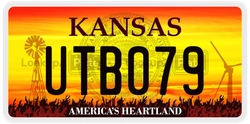 UTB079  license plate in KS
