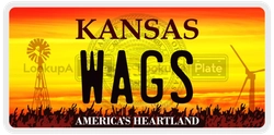 WAGS  license plate in KS