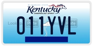011YVL license plate in Kentucky