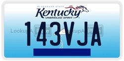 143VJA  license plate in KY