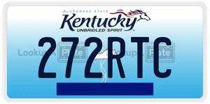 272RTC license plate in Kentucky