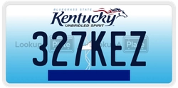 327KEZ  license plate in KY