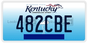 482CBE license plate in Kentucky
