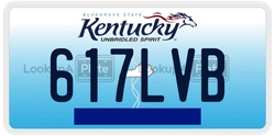 617LVB  license plate in KY