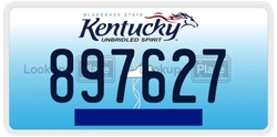 897627  license plate in KY