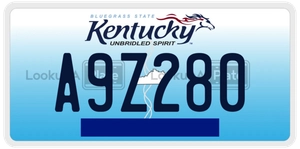 A9Z280 license plate in Kentucky