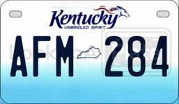AFM284 license plate in Kentucky