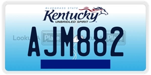 AJM882 license plate in Kentucky