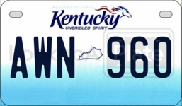AWN960 license plate in Kentucky