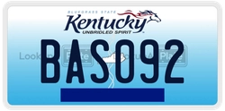 BAS092  license plate in KY