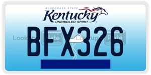 BFX326 license plate in Kentucky