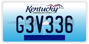 G3V336 license plate in Kentucky